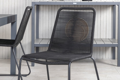 Lindos & Marbella Spisestole Sort + Spisebord 160x100x75