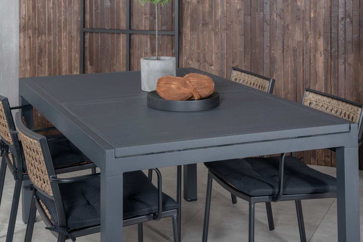 Paola & Marbella Spisestole Natur + Spisebord 160x100x75