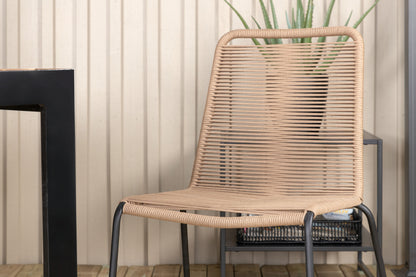 Spisebordsstol 2-pak Brun + Rektangulært Spisebord 205 x 90 Natur