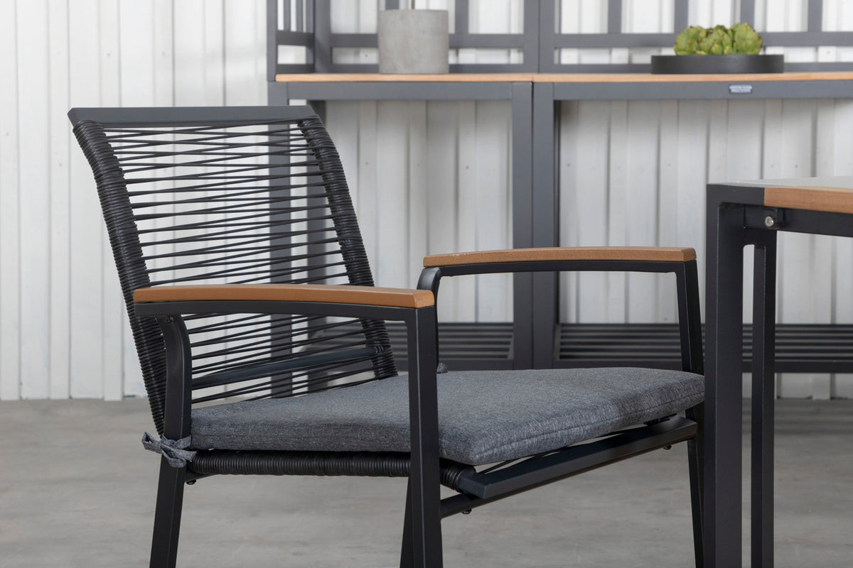 Spisestuesæt Sort Sort