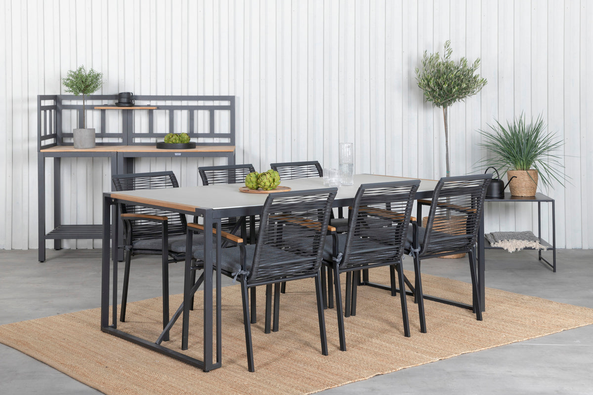 Spisestuesæt Sort Sort