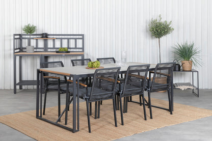 Spisestuesæt Sort Sort