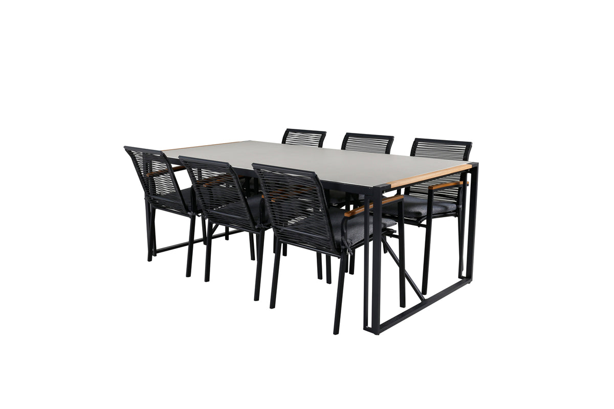 Spisestuesæt Sort Sort