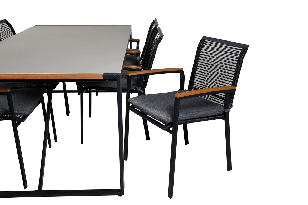 Spisestuesæt Sort Sort