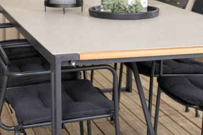 Nicke & Texas Spisebordsstole Sort + Spisebord 200x100