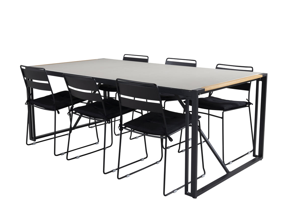 Spisestuesæt Sort Sort