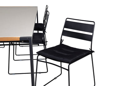 Spisestuesæt Sort Sort