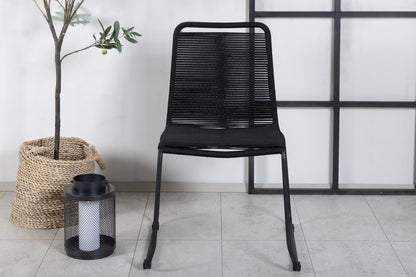 Lindos & Texas Spisestole Sort + Spisebord 200x100