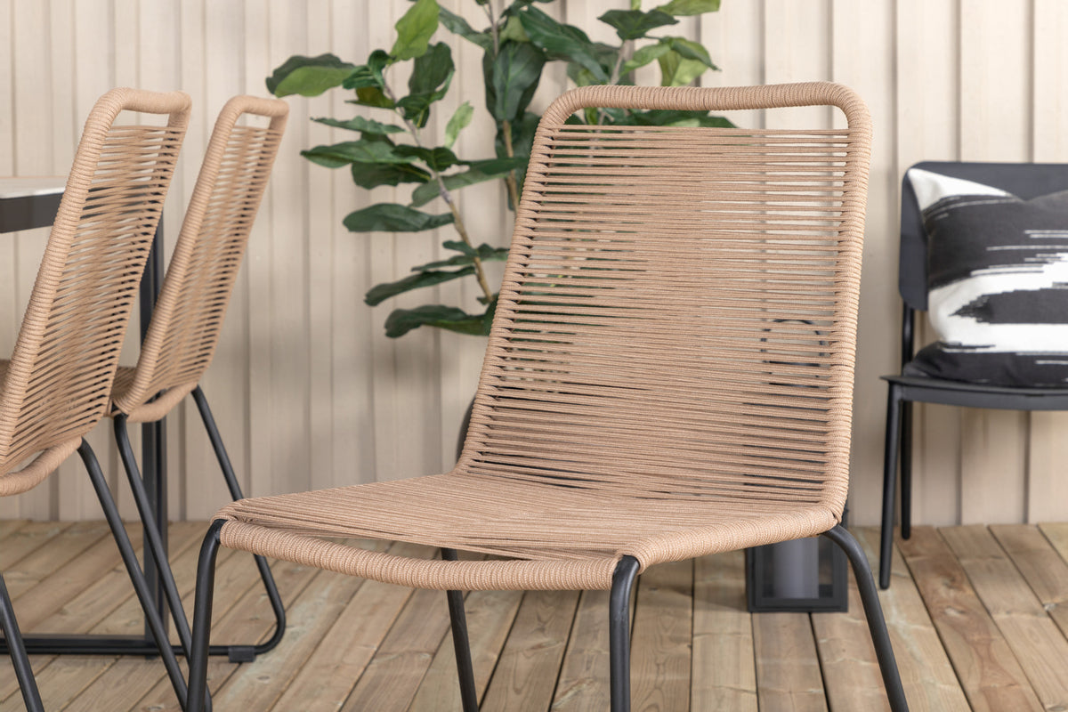 Lindos & Texas Spisestole Brun + Spisebord 200x100