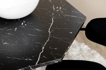 Arrow & Marbs spisebordsstol 2-pak sort + rundt spisebord ⌀110 sort