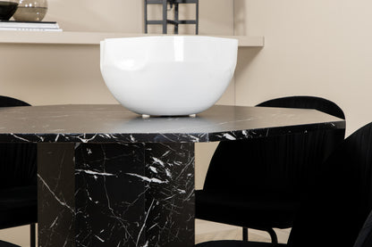 Wrinkles & Marbs spisebordsstol 2-pak sort + rundt spisebord ⌀110 sort