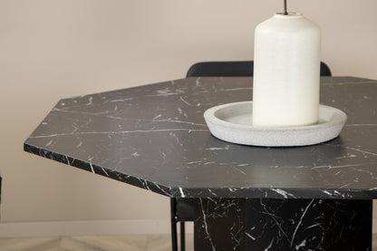 Tvist & Marbs spisebordsstol 2-pak sort + rundt spisebord ⌀110 sort