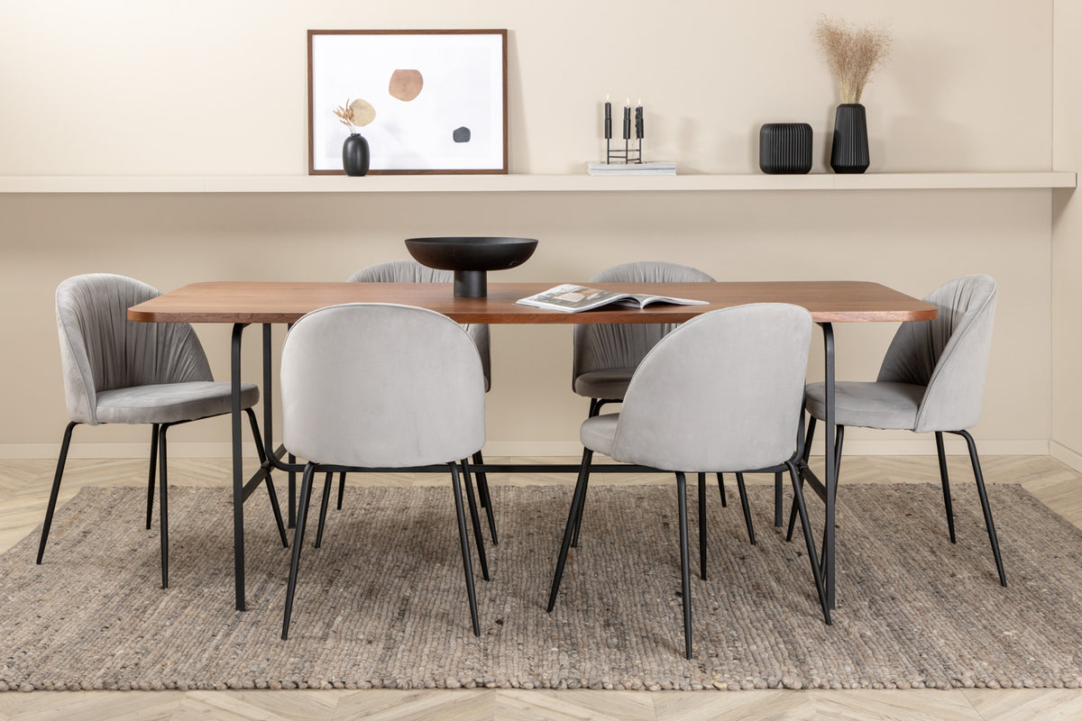 Uno, Wrinkles Rektangulært Spisebordssæt