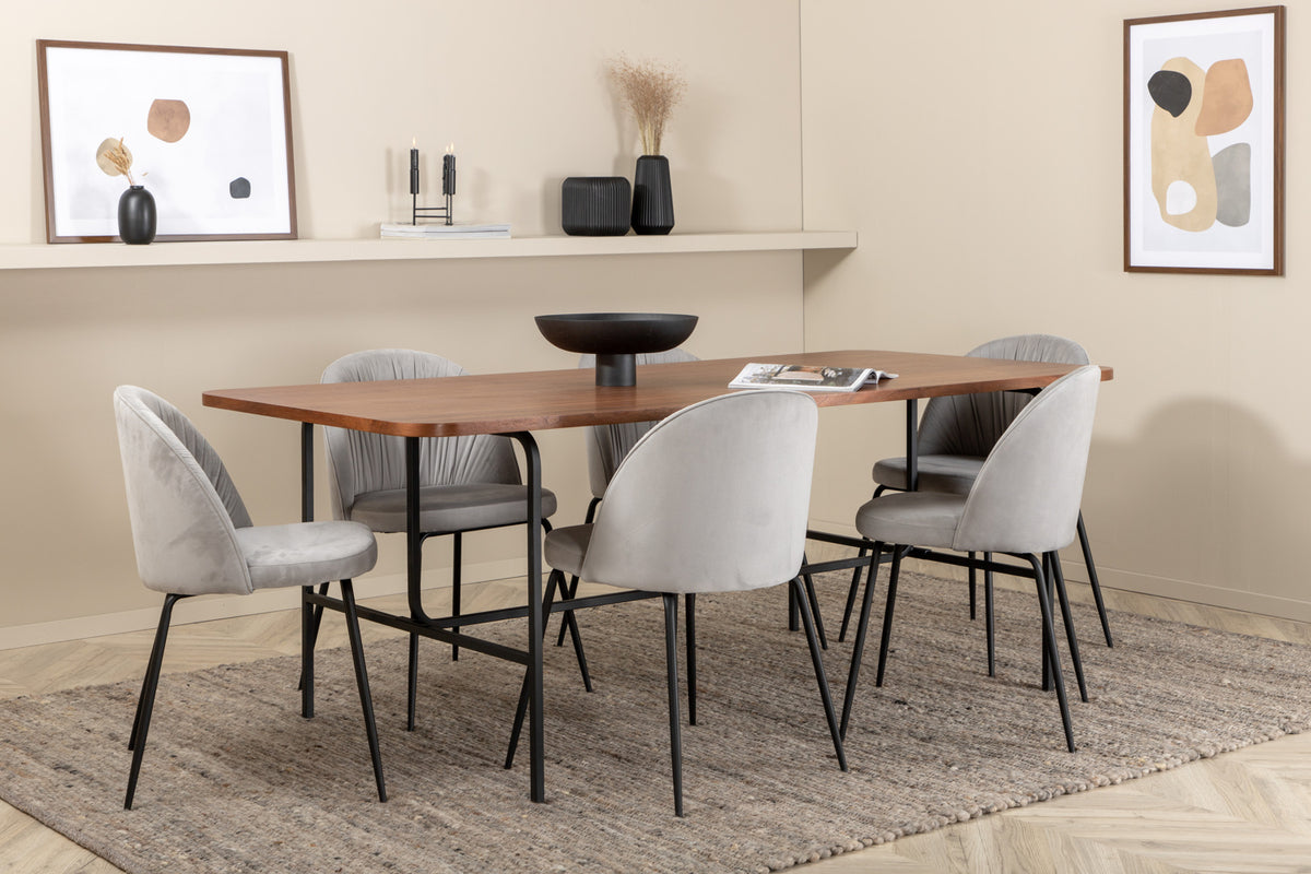 Uno, Wrinkles Rektangulært Spisebordssæt