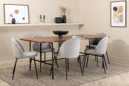 Uno, Wrinkles Rektangulært Spisebordssæt