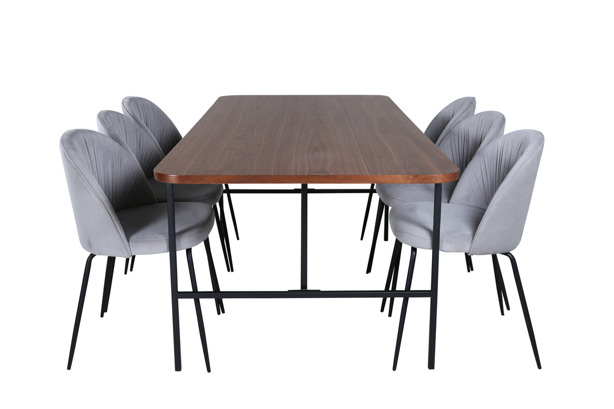 Uno, Wrinkles Rektangulært Spisebordssæt