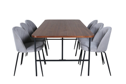 Uno, Wrinkles Rektangulært Spisebordssæt