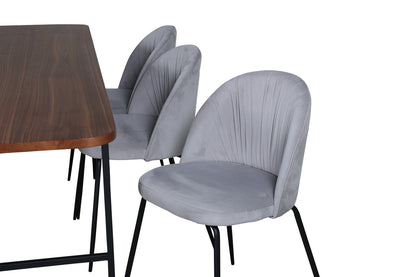 Uno, Wrinkles Rektangulært Spisebordssæt