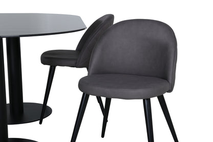 Pillan, Velvet Oval Dining Set