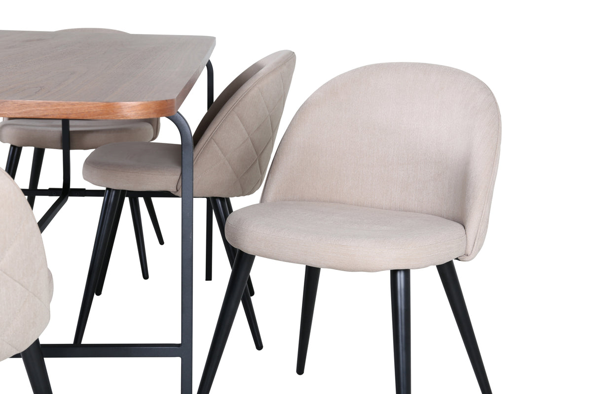 Uno, Velvet rektangulært spisebordssæt