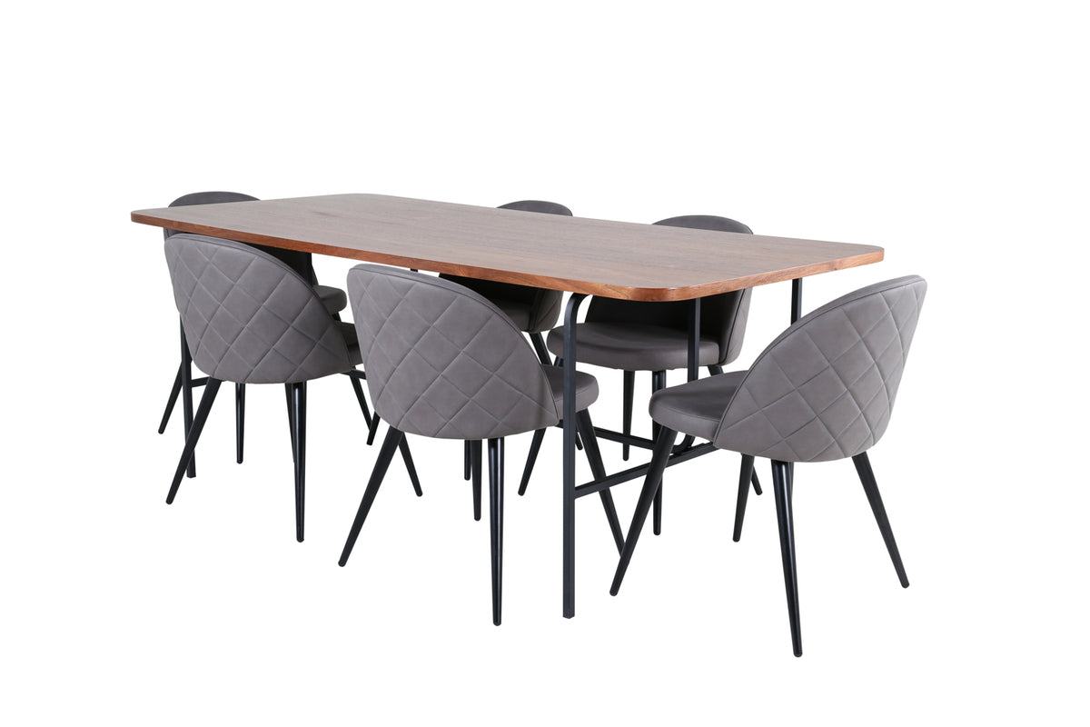 Uno, Velvet rektangulært spisebordssæt