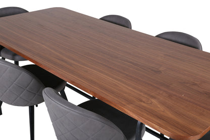 Uno, Velvet rektangulært spisebordssæt