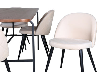 Uno, Velvet rektangulært spisebordssæt