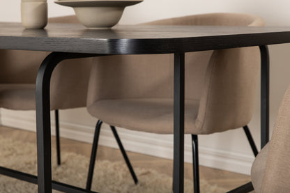 Berit & Uno Spisebordsstole Beige + Spisebord 90x200