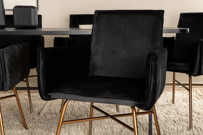 Petra & Uno Spisebordsstole Sort + Spisebord 90x200