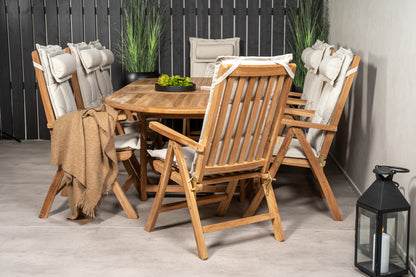 Kenya Positionsstole Natur + Ovalt Spisebord