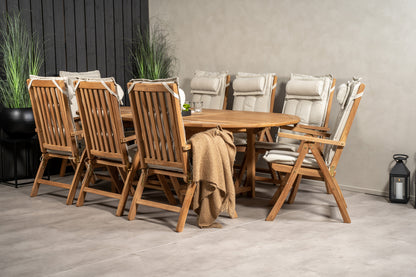 Kenya Positionsstole Natur + Ovalt Spisebord