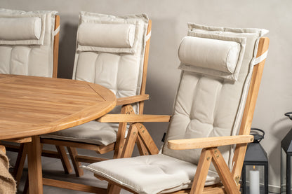 Kenya Positionsstole Natur + Ovalt Spisebord