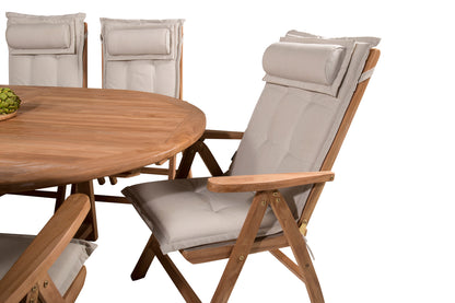 Kenya Positionsstole Natur + Ovalt Spisebord