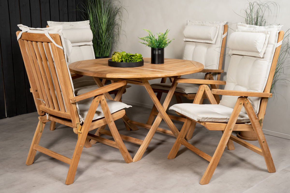 Position Chair Nature + Rundt Spisebord 120 Nature