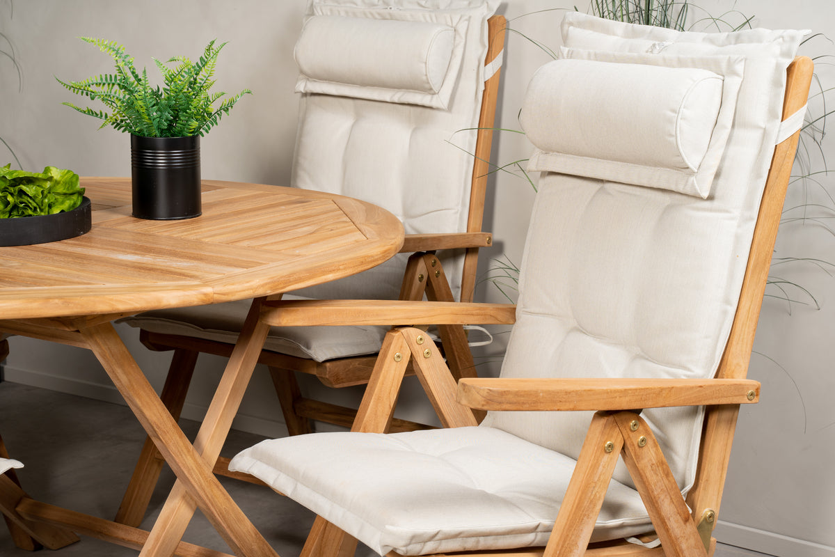 Position Chair Nature + Rundt Spisebord 120 Nature