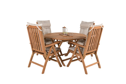 Position Chair Nature + Rundt Spisebord 120 Nature