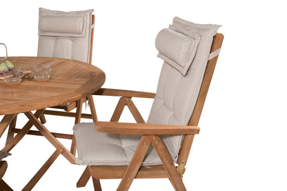 Position Chair Nature + Rundt Spisebord 120 Nature