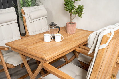 Position Chair Nature + Rektangulært Spisebord 120 x 70 Nature