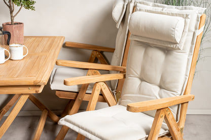 Position Chair Nature + Rektangulært Spisebord 120 x 70 Nature