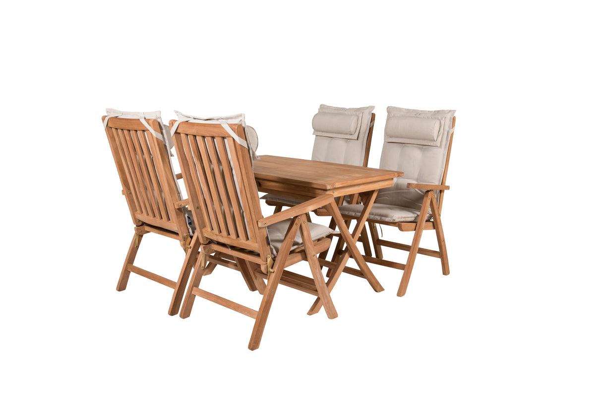 Position Chair Nature + Rektangulært Spisebord 120 x 70 Nature