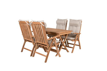 Position Chair Nature + Rektangulært Spisebord 120 x 70 Nature