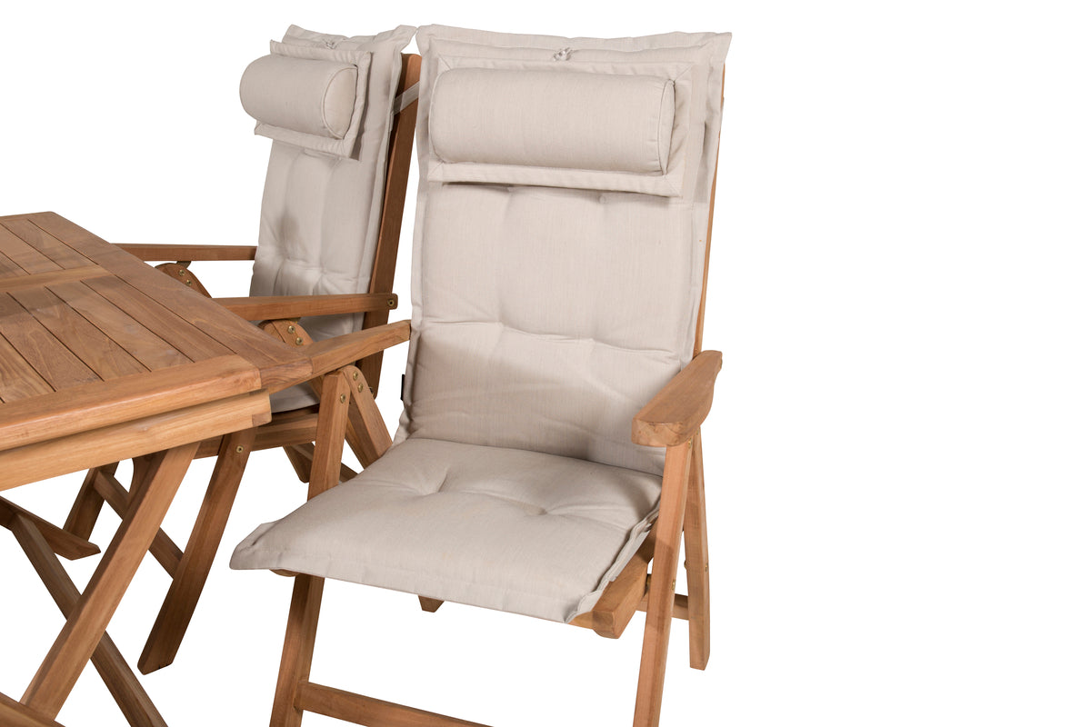 Position Chair Nature + Rektangulært Spisebord 120 x 70 Nature