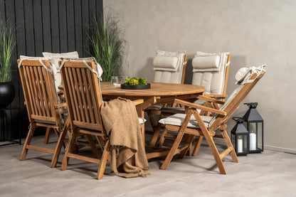 Kenya Positionsstole Natur + Ovalt Spisebord