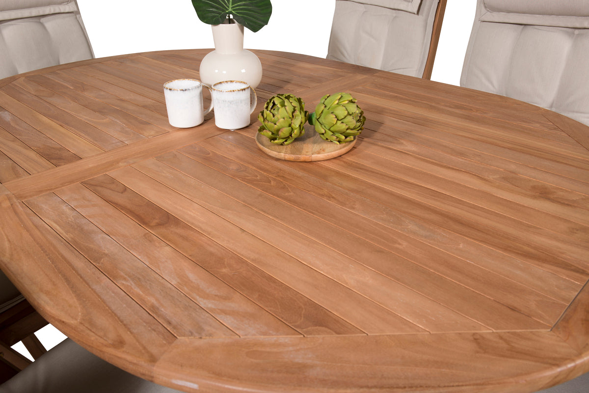 Kenya Positionsstole Natur + Ovalt Spisebord