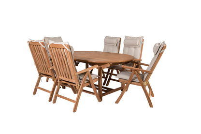 Kenya Positionsstole Natur + Ovalt Spisebord