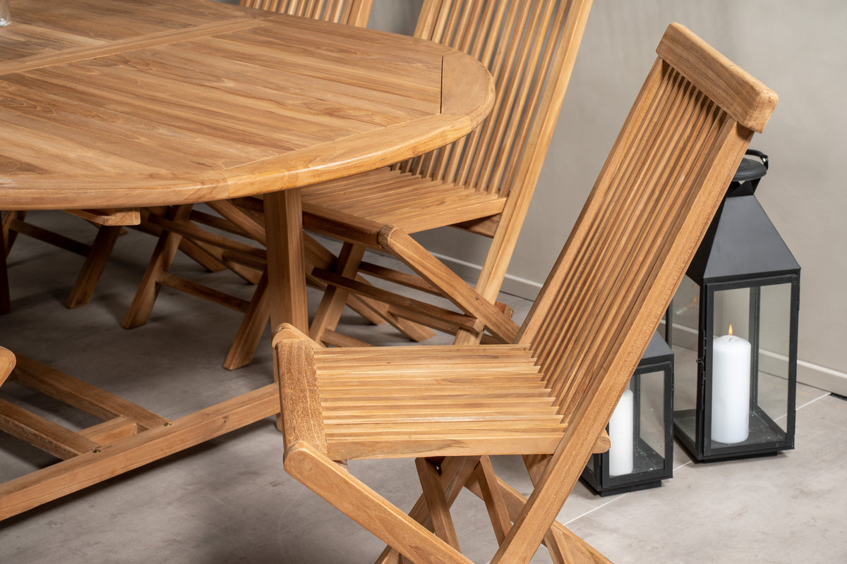 Kenya Spisebordsstole Natur + Spisebord 180 x 120