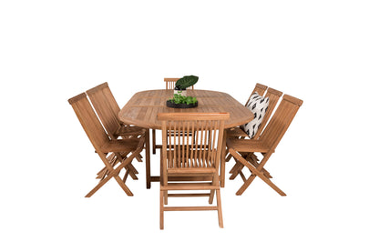 Kenya Spisebordsstole Natur + Spisebord 180 x 120