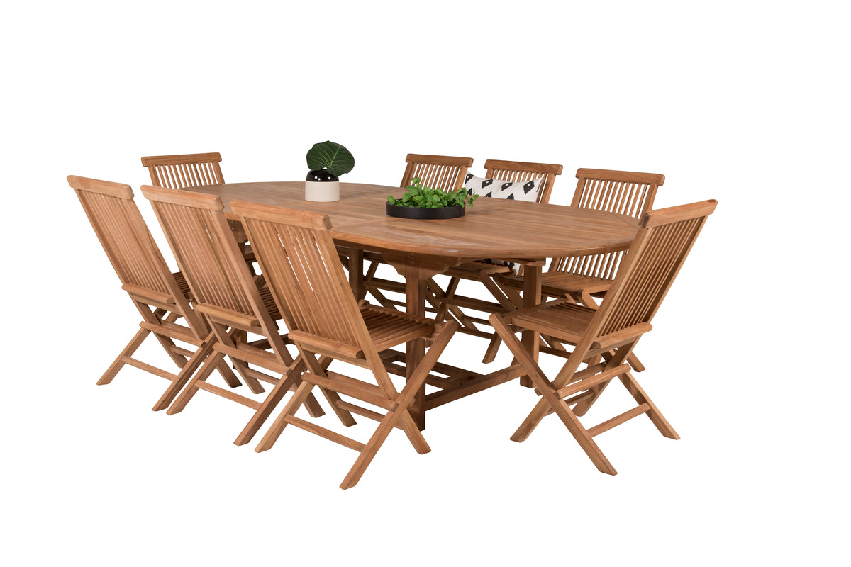 Kenya Spisebordsstole Natur + Spisebord 180 x 120