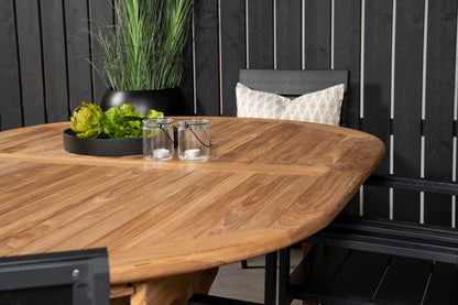 Levels & Kenya Spisebordsstole 2-pak Sort + Ovalt Spisebord