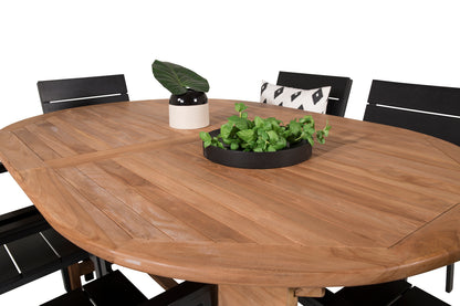 Levels & Kenya Spisebordsstole 2-pak Sort + Ovalt Spisebord